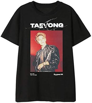 Kpop SuperM T-Shirts Print Summer Short Sleeve Cotton Tees Round Neck Shirts Casual Loose Tee Shirt Blouse Top for Fans Support Taemin Kai Baekhyun Mark TAEYONG Ten Lucas