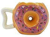 Fairly Odd Novelties Donut Shape Novelty Doughnut Coffee Mug, Brown