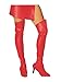 Rubie's Women's Faux Leather Costume Thigh High Boot Tops, Red, One Size