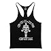 JEEING GEAR Men's Stringer Bodybuilding Workout Gym Tank Tops Y Back Cotton Color Black Size L
