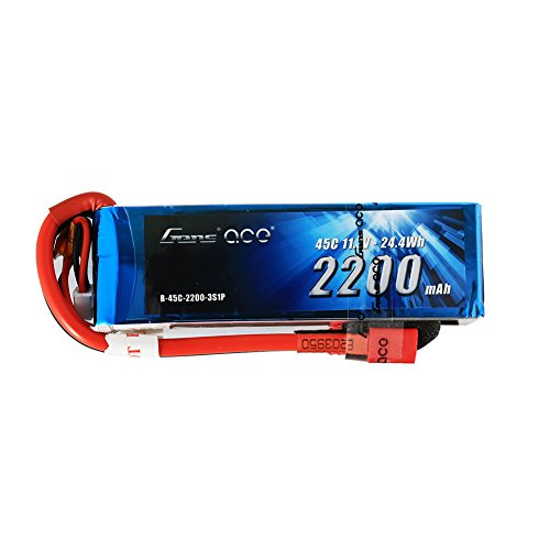 Gens ace LiPo Battery Pack 2200mAh 45C 3S 11.1V with Deans Plug for RC Car Boat Truck Heli Airplane