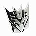 Transforming Auto Robot Decepticon Auto Emblem - [Chrome][3 1/2'' Tall]