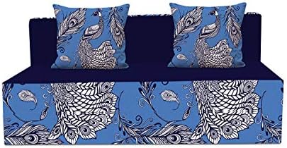 Style Crome Designer Sofa Cum Bed for 2 Person with Washable Cover and Two Pillows