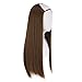 REECHO 28″ Long Straight Half Wig U-Shape 7 Clips for Women Light Choclate Brownthumb 1