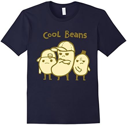 Mens Cool Beans t shirt Large Navy