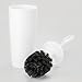 mDesign Toilet Bowl Brush and Holder for Bathroom Storage - White