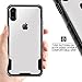 DAUPIN for iPhone Xs Case iPhone X Clear Case Protective Heavy Duty TPU Shatterproof Bumper Edges Crystal Clear Hard PC Back Cover for Apple iPhone Xs/X Black+Clear
