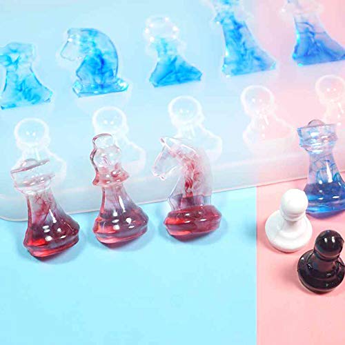 UV Resin Molds Silicone Molds for Chess Set for Adults Kids(Chess)
