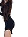 Haola Women's Sexy Bodycon Tight Long Sleeve Mini T Shirts Dresses Irregular Hem S Black