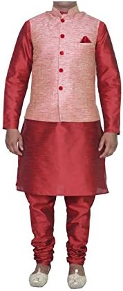 Himansh Fashion Men's Kurta Churidhar with Waistcoat