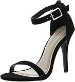 ENZO-01 Single Sole Open Toe High Heel Stiletto Ankle Strap Sandal