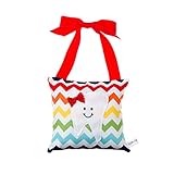 Girl's Tooth Fairy Pillow in Rainbow Chevron