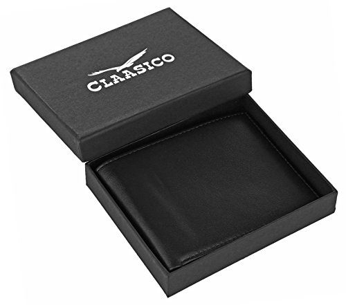 Slim Bifold Wallet For Men Genuine Leather RFID Blocking,Packed In Stylish Gift Box (Dark brown)