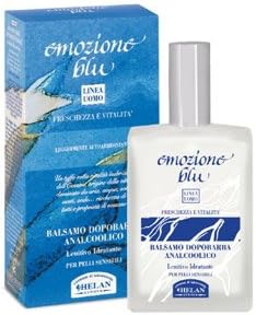 Helan Emozione Blu Alcohol Free After Shave Balm for Men with Gingko Biloba and Ginseng