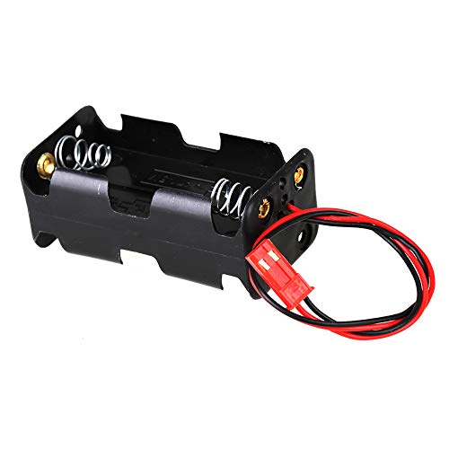BQLZR Schwarz Metall Kunststoff n10005 AA 1,5 v 4 Slot Batterie Box fit für rc Buggy LKW Rennwagen – Bild 4