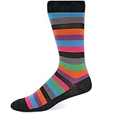 Hot Sox Men's Fun Stripe Crew Sock