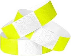 WristCo Neon Yellow Tyvek Wristbands for Events
