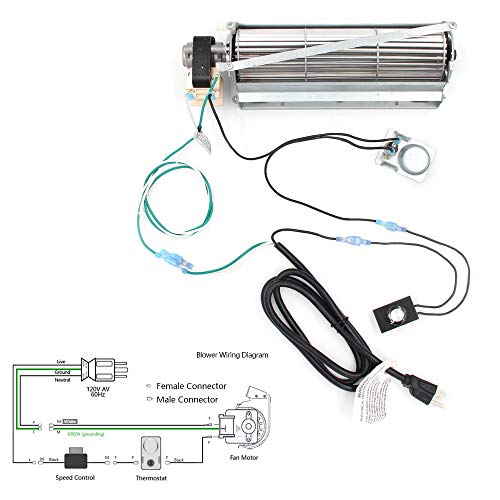 Replacement Fireplace Blower Kit for Heatilator, Majestic, Temco