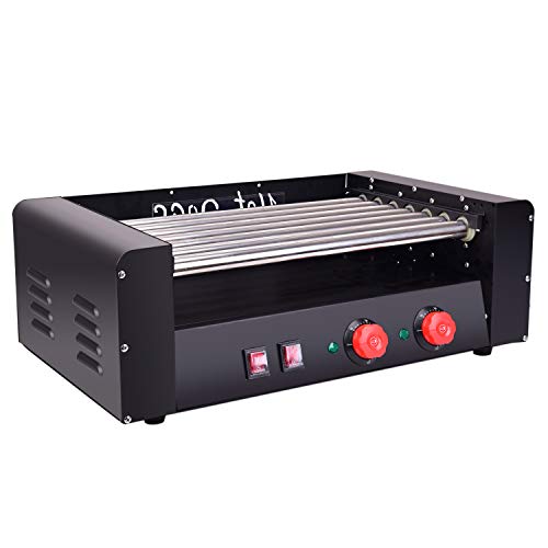 Commercial Electric 18 Hot Dog 7 Roller Grill Cooker Machine 1350Watt - Thumbnail 4