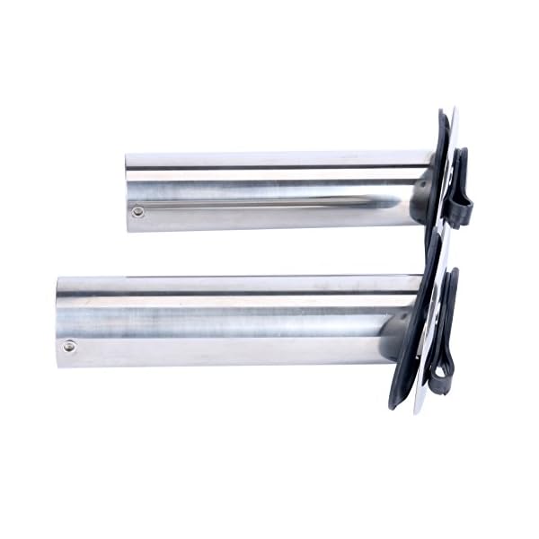 2x-Amarine-made-15-Degree-ROD-Holders-Stainless-Steel-Rubber-Cap-Liner-Gasket