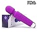 AIMENO Vibrator Wand Massager for women Rechargeable Waterproof Personal Wireless Wand Vibrators for Women Men with Multi Speed Powerful Vibration Medical Grade Silicone (purple)