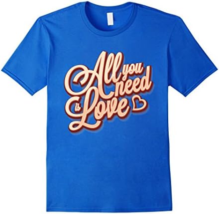 Men's All You Need is Love T-Shirt 2XL Royal Blue