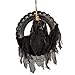 Halloween Haunters Animated Hanging Talking Moving Skeleton Head Death Reaper in Tire Swing Prop Decoration - 16