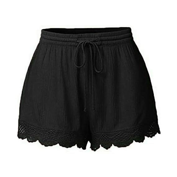 JJLIKER-Womens-Lace-Shorts-Elastic-Waist-Pants-Workout-Athletic-Yoga-Trouser-Loose-Casual-Leggings-Plus-Size-S-5XL