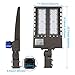 LEONLITE 150W LED Parking Lot Light, Adjustable Arm Mount, UL & DLC Listed, Dusk to Dawn Shoebox Pole Light with Photocell, 100-277V, 1-10V Dimmable, Commercial Street Area Light, IP65, 5000K Daylight
