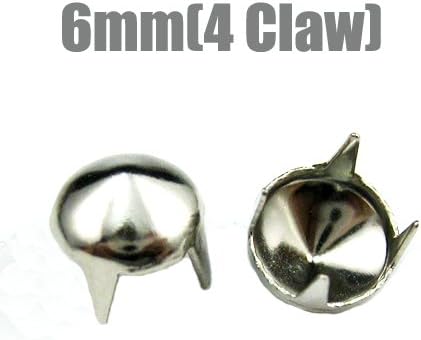 Anagela Kerry 5000 x Round Cone DIY Studs Rivet Nailhead Spots Rock Punk Spike 6mm Silver 6mm Silver