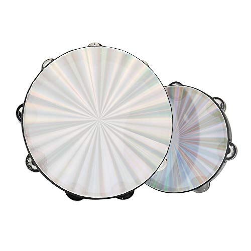 Musfunny Radiant Tambourine 10 inch for Adults 2Row Jingles Bell