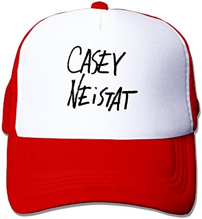 Casey Neistat Signature Logo Snapback Trucker Mesh Men Women One Size Fits Most Hats Caps Red