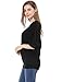 Allegra K Women's Batwing Sleeve Boat Neck Loose Casual Tunic Tops XL Black