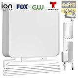 BlueTEK 120Miles Directional Indoor TV Antenna - Amplified HDTV Antenna TV Signals High Reception Digital TV Antenna 4K VHF Uhf 1080P Free Channels 13ft Coax