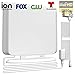 BlueTEK 120Miles Directional Indoor TV Antenna - Amplified HDTV Antenna TV Signals High Reception Digital TV Antenna 4K VHF Uhf 1080P Free Channels 13ft Coax