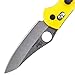 Benchmade - Mini Griptilian 555HG Knife, Sheepsfoot Blade, Plain Edge, Satin Finish, Yellow Handle