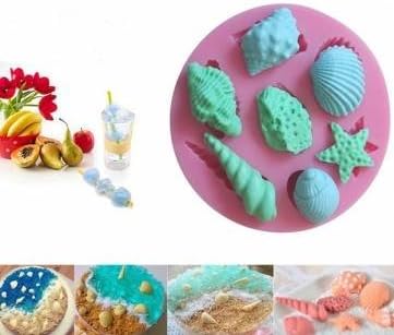 UR Bakeware Sea Shells Star Fish Silicone Mould Cake Chocolate Ice Cake Decorating Mold