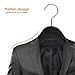 JS HANGER Heavy Duty Broad Shoulder Coat Hangers for Garment, Black with Anti-rust Hook, 5 Pack