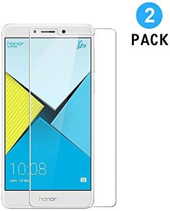 WEOFUN Huawei Honor 6X Screen Protector 2 Pack, Tempered glass for Huawei Honor 6X Glass Protector Film 5.5 inch- Transparent (0.33mm,Ultra Clear)