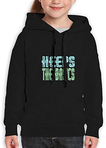 HeJingShun Heeps The BasicsKids Youths Fashion Personality Casual Unisex Hoodie SweatshirtsizeKey1Black