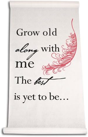 Ivy Lane Design Wedding Aisle Grow Old with Me Runner, Red