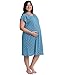 The Bravely Labor and Delivery Gown - Perfect Hospital Bag Gown for Maternity / Nursing / Labor (Blue Polka Dots, XL-XXL)