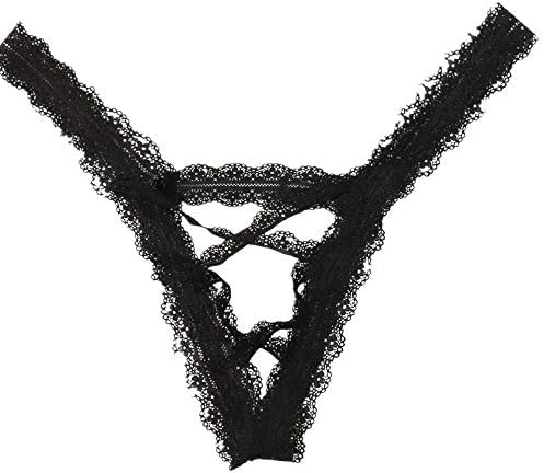 Thongs for Women Sexy Lace Flowers Low Waist Underwear Panties G-String Lingerie