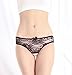 HitZoom Sexy Women Leopard Printing Open Croth Underwear, Black, One Size