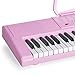Best Choice Products 61-Key Portable Electronic Keyboard Piano w/LED Screen, Record & Playback Function, Microphone, Headphone Jack (Pink)