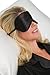 Tranquility Therapeutic 100% Silk Sleep Mask; Eye Mask Hypoallergenic, Facial Eye Beauty; Black