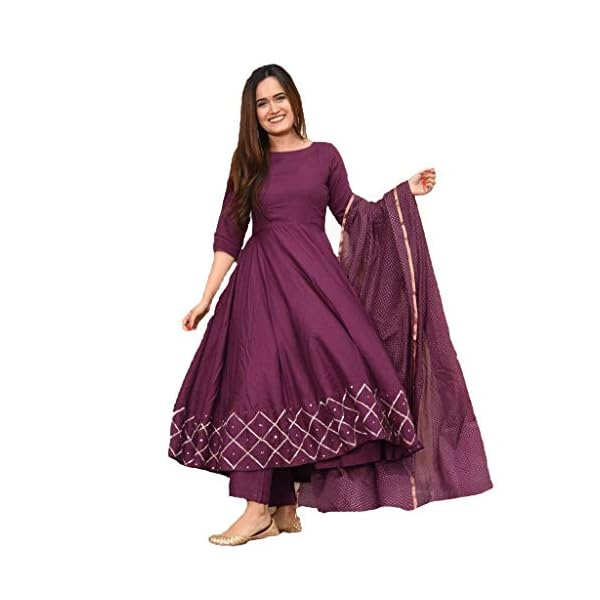 GoSriKi-Womens-Rayon-Anarkali-Kurta-with-Gold-Printed-Dupatta GoSriKi-Womens-Rayon-Anarkali-Kurta-with-Gold-Printed-Dupatta