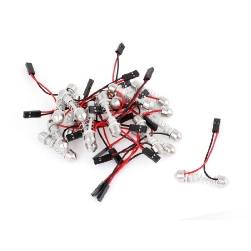 20 Pcs Car Spring Dome Map Festoon Adapter Light Bulb Base 30-40mm