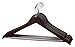 Home-it (24) Pack Solid Wood Clothes Hangers, Coat Hanger Mahogany Wooden Hangers