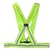 MORLIGHT LED Reflective Vest Adjustable Rechargeable High Visibility Safety Vest Gear for Night Running, Dog Walking, Jogging, Cycling, Motorcycling - Green